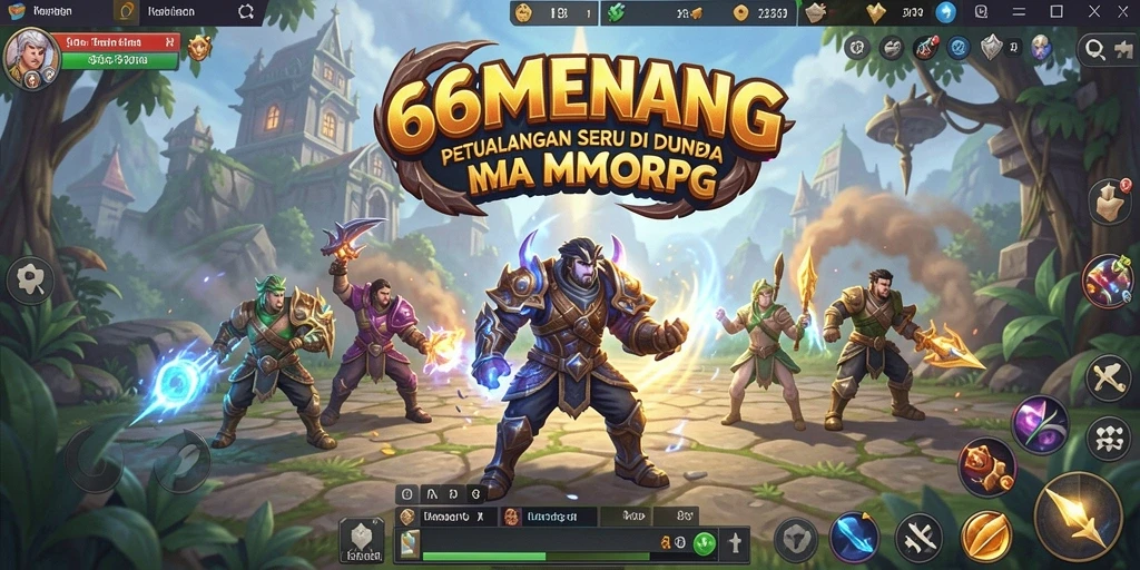 Screenshot aksi epik dalam permainan MMORPG 66MENANG.
