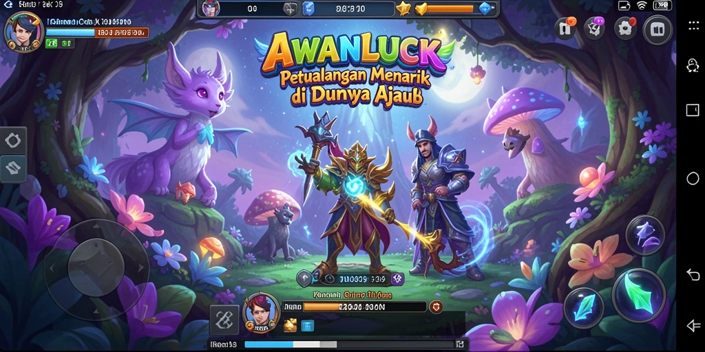 Gameplay seru dalam AWANLUCK yang memukau.