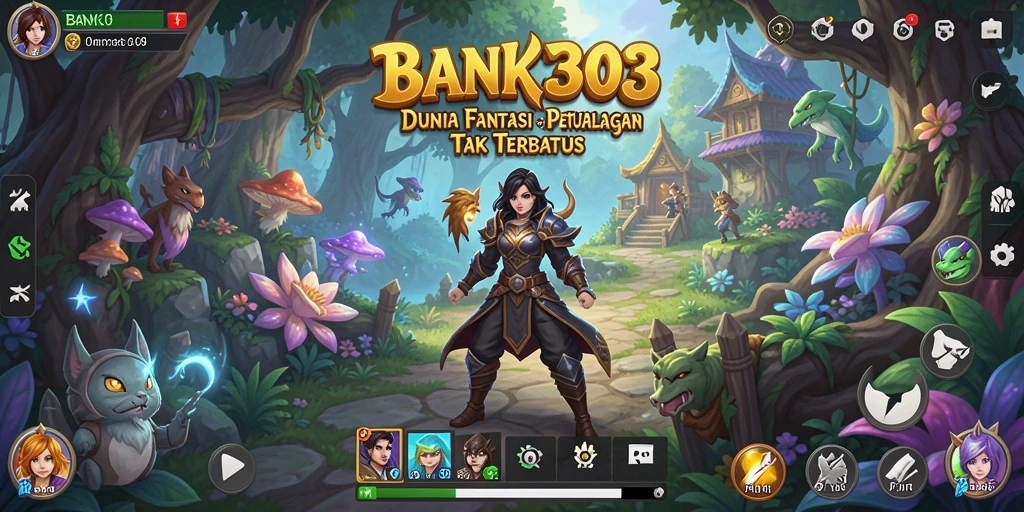Screenshot gameplay BANK303 yang menampilkan petualangan seru di dunia MMORPG.