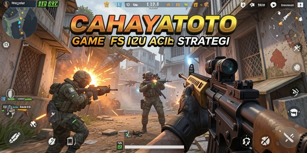 Screenshot gameplay CAHAYATOTO menunjukkan aksi mendebarkan dalam pertempuran FPS.