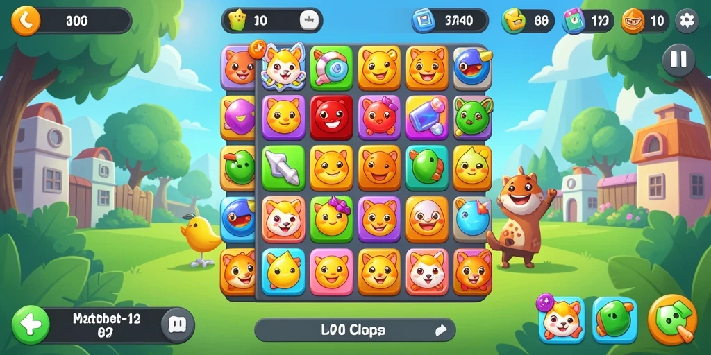 Tampilan gameplay F7F7 yang seru dan penuh warna.