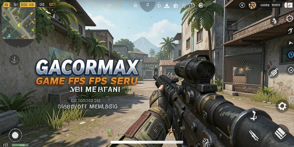Tampilan gameplay mendebarkan dari GACORMAX dalam mode FPS.