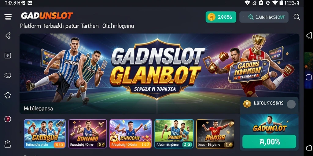 Tampilan gameplay GADUNSLOT dengan berbagai pilihan taruhan olahraga.