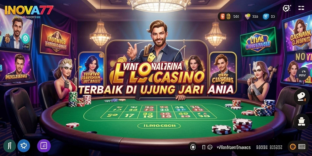 Tampilan gameplay Live Casino yang memikat dan interaktif di INOVA77.