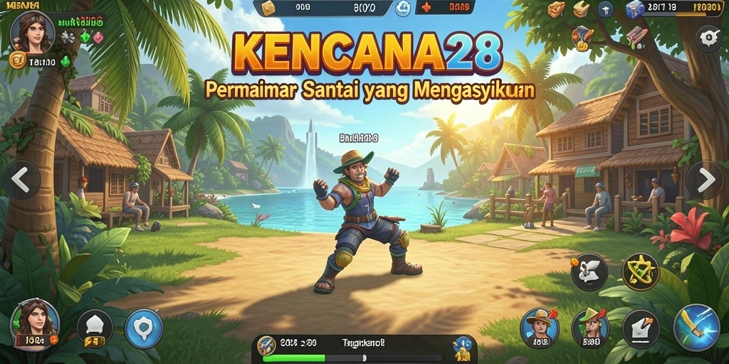 Tampilan gameplay seru KENCANA28 dengan grafis cerah dan menarik.