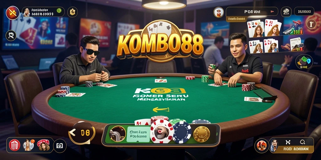Gambaran gameplay seru KOMBO88 dalam permainan Poker.