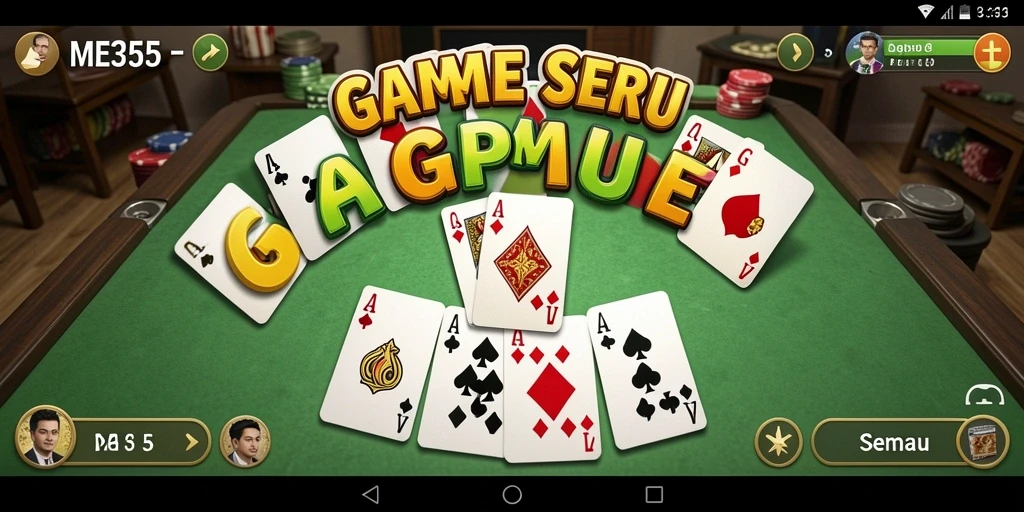 Tampilan gameplay ME355 yang seru dan interaktif di dalam permainan Gaple.