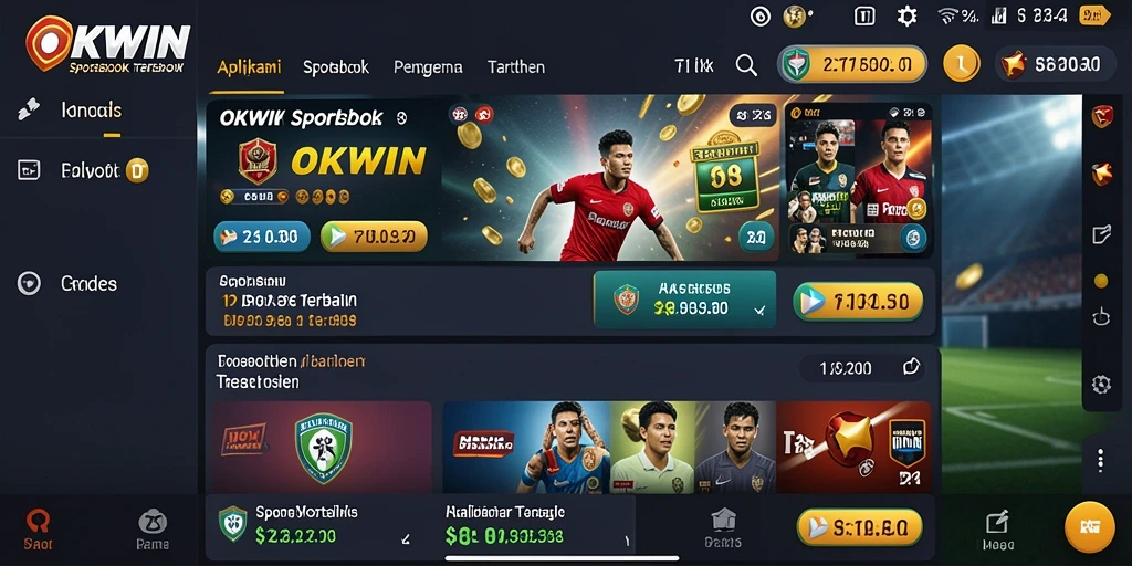 Tampilan gameplay OKWIN yang menarik dan interaktif saat memasang taruhan olahraga.