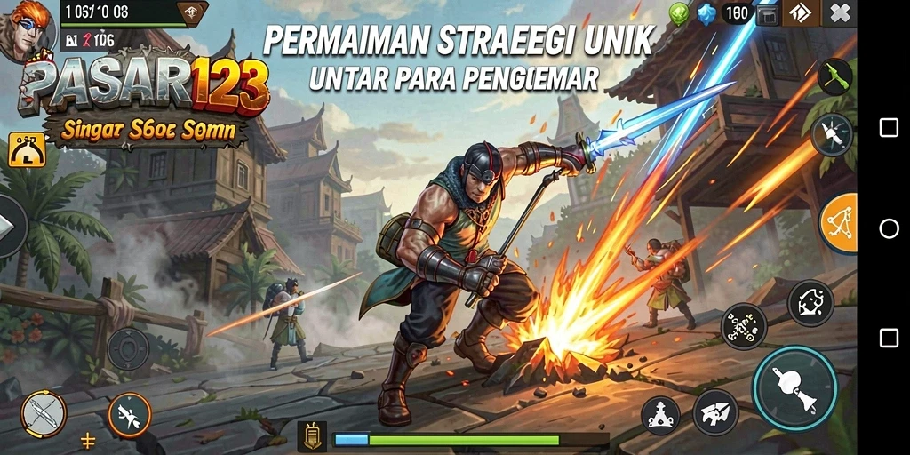 Gameplay menarik dalam PASAR123 dengan tantangan strategi yang mendebarkan.