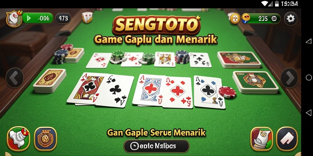 Tampilan interaksi seru dalam permainan Gaple SENGTOTO.