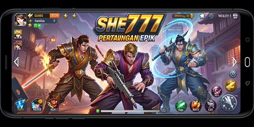 Tangkapan layar menunjukkan aksi pertarungan sengit dalam SHE777.