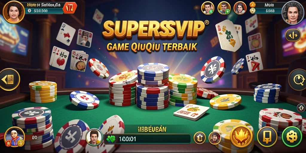 Tampilan menarik dari gameplay QiuQiu di SUPERSVIP.